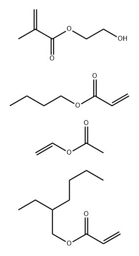 2-Hydroxyethyl 2-methyl-2-propenoate polymer with butyl 2-propenoate, ethenyl acetate and 2-ethylhexyl 2-propenoate Struktur