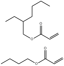 2-Propenoic acid, butyl ester, dimer, polymer with 2-ethylhexyl 2-propenoate dimer Struktur