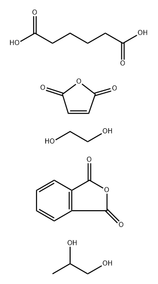 Adipic acid, maleic anhydride, phthalic anhydride, ethylene glycol,propylene glycol polymer Struktur