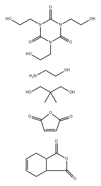 1,3,5-Triazine-2,4,6(1H,3H,5H)-trione, 1,3,5-tris(2-hydroxyethyl)-, polymer with 2-aminoethanol, 2,2-dimethyl-1,3-propanediol, 2,5-furandione and 3.alpha.,4,7,7.alpha.-tetrahydro-1,3-isobenzofurandione Struktur