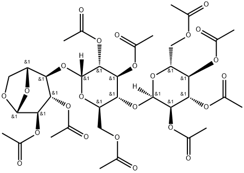 1,6-Anhydro-β-D-maltotriose nonaacetate Struktur