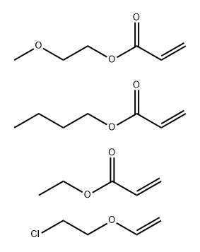 Butyl 2-propenoate polymer with (2-chloroethoxy)ethene, ethyl 2-propenoate and 2-methoxyethyl 2-propenoate Struktur