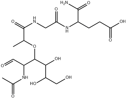 N-acetyl-demethylmuramyl-alanyl-isoglutamine Struktur