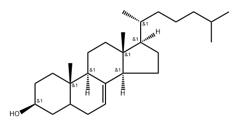 Cholest-7-en-3β-ol Struktur