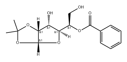 (R)-2-HYDROXY-1-((3AR,5S,6R,6AR)-6-HYDROXY-2,2-DIMETHYLTETRAHYDROFURO[2,3-D][1,3]DIOXOL-5-YL)ETHYL BENZOATE 結(jié)構(gòu)式