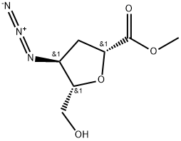 D-ribo-Hexonic acid, 2,5-anhydro-4-azido-3,4-dideoxy-, methyl ester Struktur