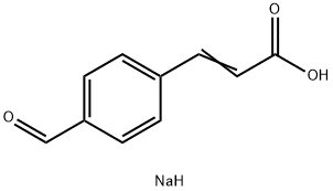 2-Propenoic acid, 3-(4-formylphenyl)-, sodium salt (1:1) Struktur