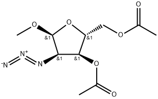 α-D-Ribofuranoside, methyl 2-azido-2-deoxy-, 3,5-diacetate Struktur