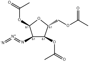 α-D-Ribofuranose, 2-azido-2-deoxy-, 1,3,5-triacetate Struktur