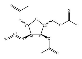 β-D-Ribofuranose, 2-azido-2-deoxy-, 1,3,5-triacetate Struktur