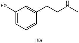 3-[2-(methylamino)ethyl]phenol hydrobromide Struktur