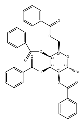 α-D-Galactopyranosyl bromide, 2,3,4,6-tetrabenzoate Struktur