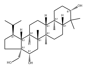 Lupane-3,16,28-triol, (3β,16β)- (9CI) Struktur