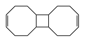 1,2,5,6,6aβ,6bβ,7,8,11,12,12aβ,12bα-Dodecahydrocyclobuta[1,2:3,4]dicyclooctene Struktur