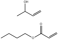 2-Propenoic acid, butyl ester, polymer with 3-buten-2-ol Struktur