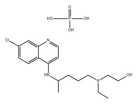 2-[[4-[7-chloro-4-quinolinyl)amino]pentyl]ethylamino]etanol Phosphate Struktur