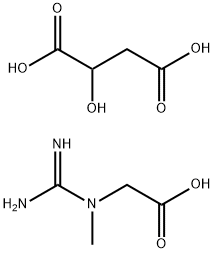 Glycine, N-(aminoiminomethyl)-N-methyl-, 2-hydroxybutanedioate (3:1) Struktur