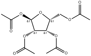 α-D-Lyxofuranose, 1,2,3,5-tetraacetate Struktur