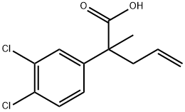 Benzeneacetic acid, 3,4-dichloro-α-methyl-α-2-propen-1-yl- Struktur