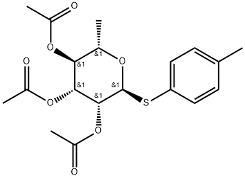 P-Tolyl 2,3,4-tri-O-acetyl-1-thio-α-l-rhamnopyranoside Struktur