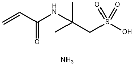 2-Methyl-2-[(1-oxo-2-propenyl)amino]-1-propanesulfonic acid, monoammonium salt, homopolymer Struktur