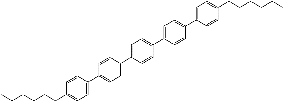 1,4-bis[4-(4-hexylphenyl)phenyl]benzene Struktur