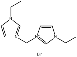 1H-Imidazolium, 1,1'-methylenebis[3-ethyl-, dibromide (9CI) Struktur