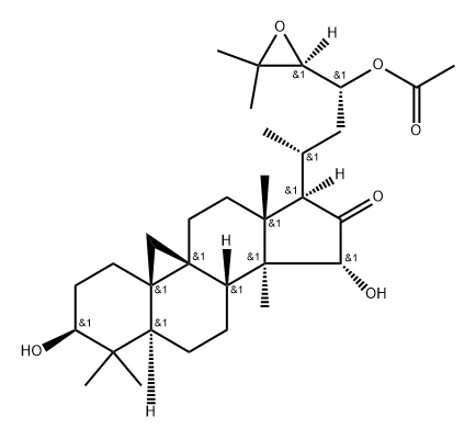 (23R,24S)-23-Acetoxy-24,25-epoxy-3β,15-dihydroxy-9,19-cyclo-5α-lanosta-16-one Struktur