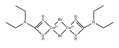 Copper, di-.mu.-bromobis(diethylcarbamodithioato-S,S)di-, stereoisomer Struktur