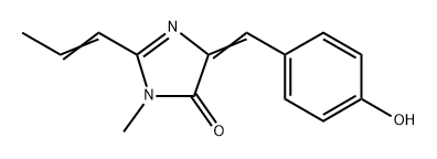 4H-Imidazol-4-one,  3,5-dihydro-5-[(4-hydroxyphenyl)methylene]-3-methyl-2-(1-propenyl)-,  radical  ion(1+)  (9CI) Struktur