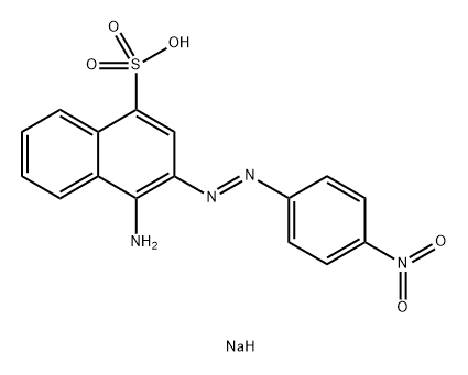 1-Naphthalenesulfonic acid, 4-amino-3-[2-(4-nitrophenyl)diazenyl]-, sodium salt (1:1) Struktur