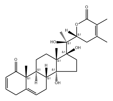 (17S,22R)-14,17,20,22-Tetrahydroxy-1-oxoergosta-2,5,24-trien-26-oic acid δ-lactone Struktur