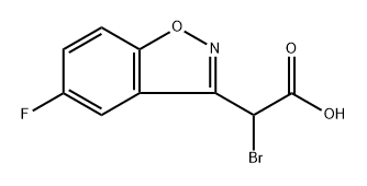 1,2-Benzisoxazole-3-acetic acid, α-bromo-5-fluoro- Struktur