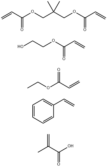 Ethyl acrylate, styrene, methacrylic acid, hydroxyethyl acrylate, neop entyl glycol diacrylate polymer Struktur