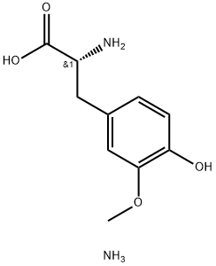 (R)-2-amino-3-(4-hydroxy-3-methoxyphenyl)propanoicacid hydrochloride Struktur