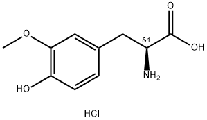 (2S)-2-amino-3-(4-hydroxy-3-methoxyphenyl)propanoic acid hydrochloride Struktur