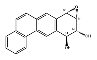 10,11-dihydrodiol-8,9-epoxide benzanthracene Struktur