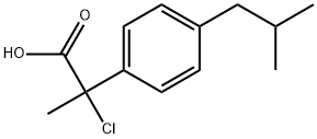 Benzeneacetic acid, α-chloro-α-methyl-4-(2-methylpropyl)- Struktur