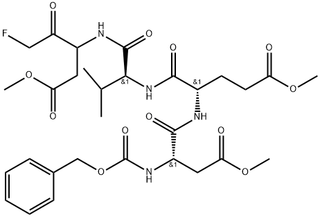 Z-Asp(OMe)-Glu(OMe)-Val-DL-Asp(OMe)-fluoromethylketone Struktur