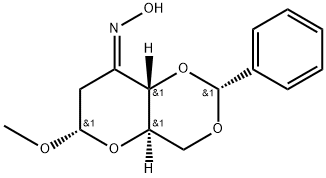 Methyl 4,6-O-Benzylidene-2-deoxy-alpha-D-erythro-hexopyranosid-3-ulose Oxime Struktur