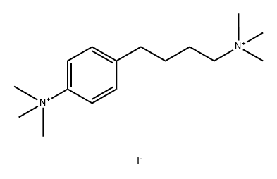 Ammonium, (4-(p-trimethylammoniophenyl)butyl)trimethyl-, diiodide Struktur