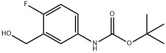 1,1-Dimethylethyl N-[4-fluoro-3-(hydroxymethyl)phenyl]carbamate Struktur