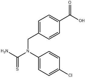 Benzoic acid, 4-[[(aminothioxomethyl)(4-chlorophenyl)amino]methyl]- Struktur