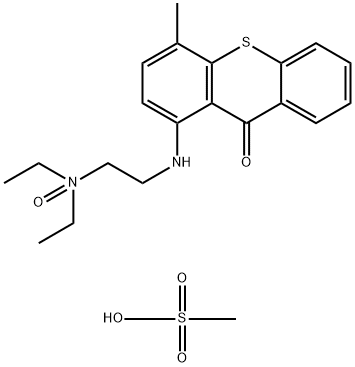 9H-Thioxanthen-9-one, 1-[[2-(diethyloxidoamino)ethyl]amino]-4-methyl-, methanesulfonate (1:1) Struktur