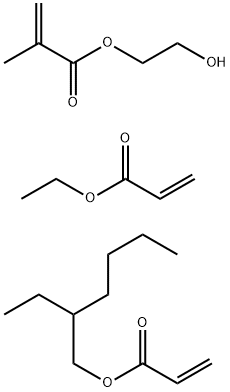 2-Propenoic acid, ethyl ester, polymer with 2-ethylhexyl 2-propenoate and 2-hydroxyethyl 2-methyl-2-propenoate Struktur