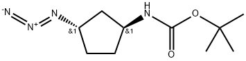 Carbamic acid, N-[(1S,3S)-3-azidocyclopentyl]-, 1,1-dimethylethyl ester Struktur