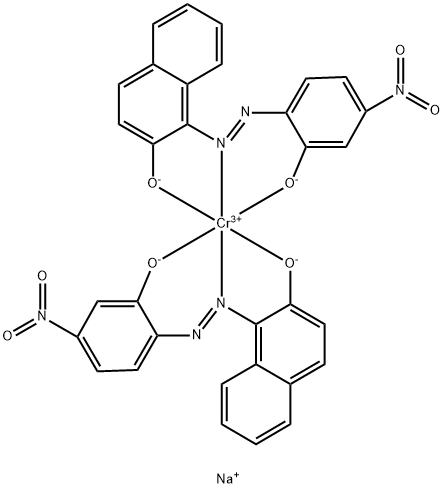 sodium bis[1-[(2-hydroxy-4-nitrophenyl)azo]-2-naphtholato(2-)]chromate(1-) Struktur