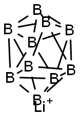 Decaborate(2-),decahydro-, lithium (1:2) Struktur