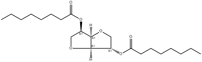 1,4:3,6-dianhydro-2,5-di-O-octanoyl-D-glucitol Struktur