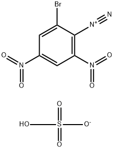 6-Bromo-2,4-dinitrobenzenediazonium·sulfuric acid hydrogenanion Struktur